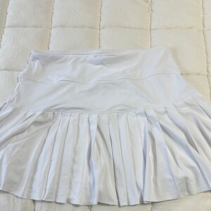 White Pleated Women's tennis Skort